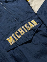 90's Starter Michigan Wolverines 1/4 Zip Pullover Jacket (XL)