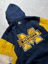 90's Starter Michigan Wolverines 1/4 Zip Pullover Jacket (XL)