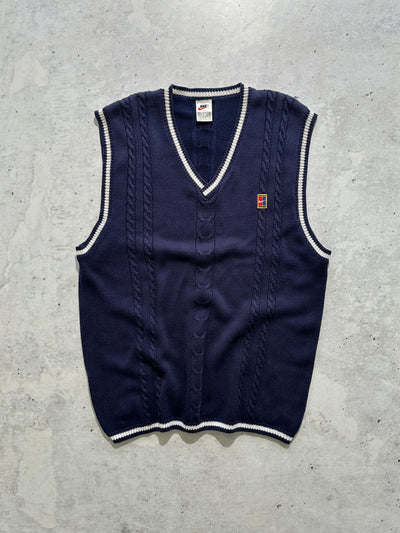 90's Nike Challenge Court Cable Knit Vest (L)