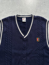 90's Nike Challenge Court Cable Knit Vest (L)