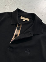 Burberry Nova Check Long Sleeve Polo Shirt (XS)