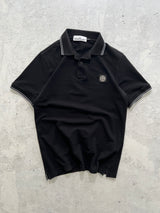 00's Stone Island Patch Logo Polo Shirt (S)