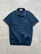 00's Stone Island Patch Logo Polo Shirt (L)