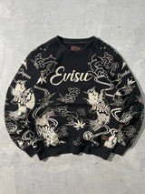 Evisu Japan Koi Carp AOP heavyweight Sweatshirt (S)