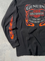 Vintage Harley Davidson Graphic Long Sleeve T Shirt (XL)