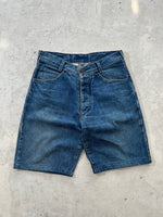 90's Stone Island Green edge Badge Denim Shorts (W30)