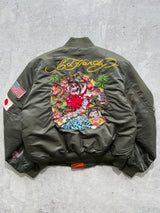 Vintage Ed Hardy Reversible MA-1 Pilot Bomber Jacket (M)