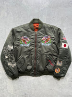 Vintage Ed Hardy Reversible MA-1 Pilot Bomber Jacket (M)