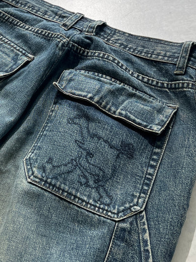 90's Oakley washed denim Skull Jeans (W34 x L32)