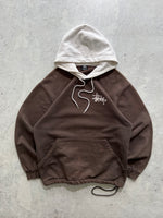 Stussy Heavyweight Two Tone Pullover Hoodie (L)