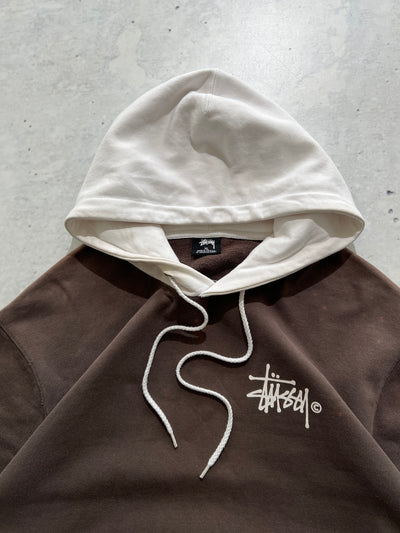 Stussy Heavyweight Two Tone Pullover Hoodie (L)