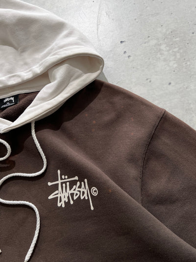 Stussy Heavyweight Two Tone Pullover Hoodie (L)