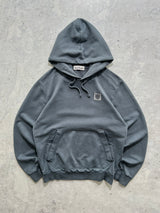 00's Stone Island Heavyweight Patch Logo Pullover Hoodie (M)