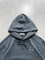 00's Stone Island Heavyweight Patch Logo Pullover Hoodie (M)