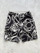 Vintage Stussy x Futura atom bomb print board shorts (W32)