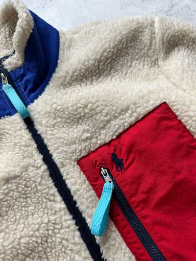 Ralph Lauren polo deep pile hybrid zip up fleece (S)