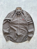 00's Burberry nova check long sleeve shirt (S)