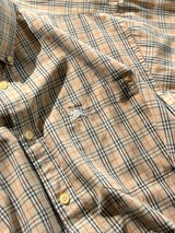 Vintage Burberry Nova Check long sleeve Cotton Shirt (L)