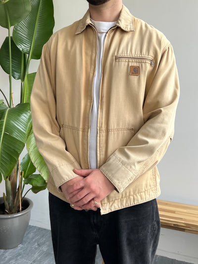 90's Carhartt duck canvas zip up work jacket (L)