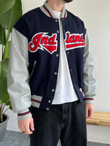 Vintage Indians Wool / Leather Varsity Jacket (L)