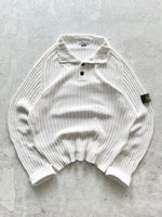 SS/04 Stone Island knitted button up pullover jumper (XXL)