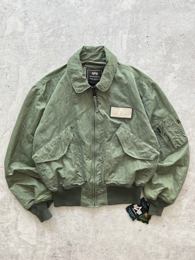 90's Brand New Alpha Indsutries CWU-45 bomber jacket (L)