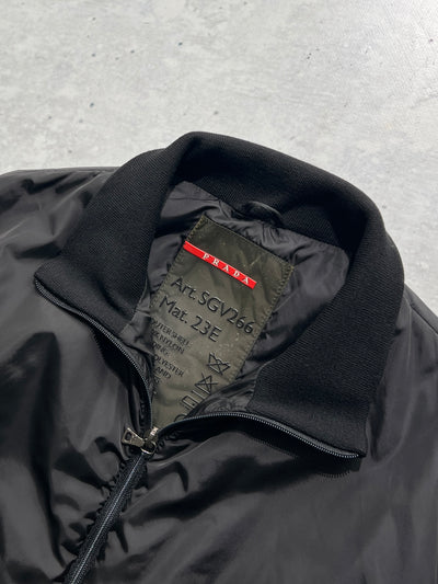 00's Prada Sport Made in Italy Padded Bomber Jacket (M)