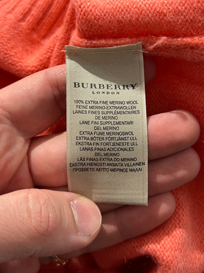 00's Burberry 1/4 Zip Merino Wool Jumper (S)