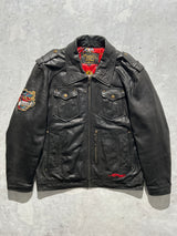 Ed Hardy x Avirex Leather Jacket (L)