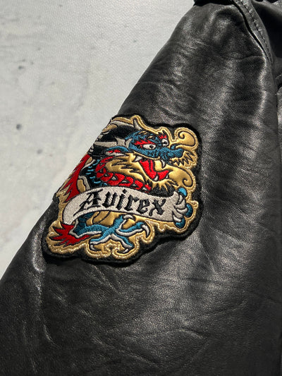 Ed Hardy x Avirex Leather Jacket (L)