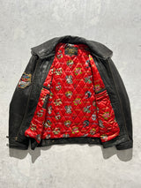 Ed Hardy x Avirex Leather Jacket (L)