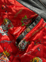 Ed Hardy x Avirex Leather Jacket (L)