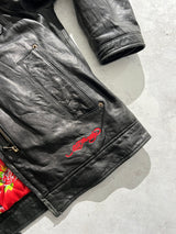 Ed Hardy x Avirex Leather Jacket (L)