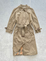 Vintage Burberry nova check trench coat / mac (Women's S)