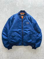 90's Schott NYC nylon zip up bomber jacket (XL)