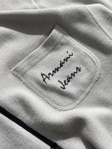 Vintage Armani Jeans Zip Up Knit Jumper (L)