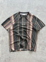 Vintage Stussy vertical stripe spellout T shirt (M)