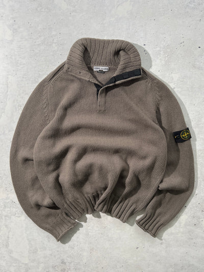 AW/03 Stone Island Chunky Knit Pullover Jumper (XL)