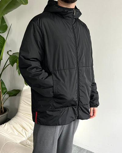 00's Prada Sport Nylon padded Hooded Jacket (XL)