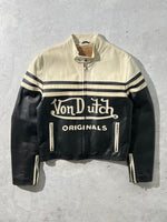 Vintage Von Dutch Leather biker Jacket (S)