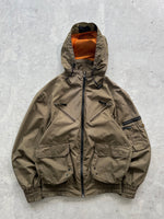 90's Alpha Industries multi zip pocket zip up jacket (M)