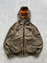 90's Alpha Industries multi zip pocket zip up jacket (M)