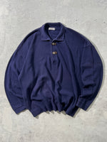 90's Stone Island Marina Ribbed collared Jumper (XXL)