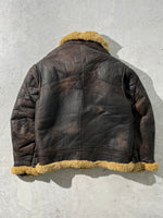 Vintage Tokyo Raiders Sheep skin Shearling Aviator Jacket (L)