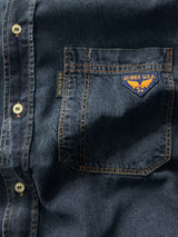 90's Avriex heavyweight denim shirt (M)