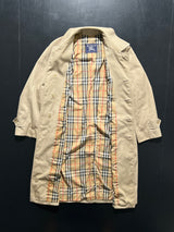 90's Burberry Nova Check Trench Coat / Mac (L)