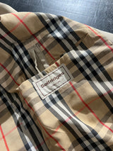 90's Burberry Nova Check Trench Coat / Mac (L)