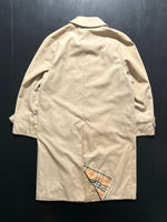 90's Burberry Nova Check Trench Coat / Mac (L)