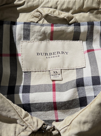 90's Burberry Nova Check Trench Coat / Mac (XL)