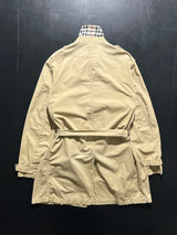 90's Burberry Nova Check Trench Coat / Mac (XL)